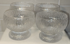Set of 4 Iittala Kekkerit Finland Timo Sarpaneva Textured Footed Dessert Bowls