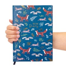 2025-2026 Academic A5 Week to view Diary School Year Hardback Wildlife