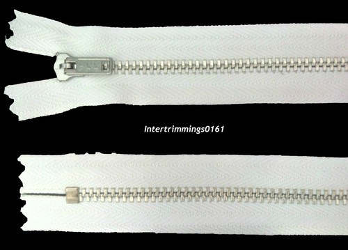 Ykk zip white 43cm - white,, 17"/43cm