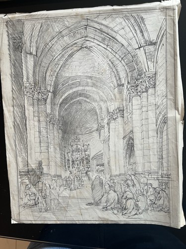 Large 1940s ink pencil - 1940s, ink/pencil