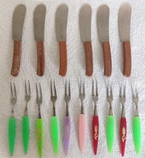Vintage Pickle Forks X 10 And Butter Spreaders X 6