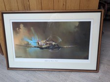 Spitfire Painting By Barrie A F Clarke, Framed, 65 x 40cm