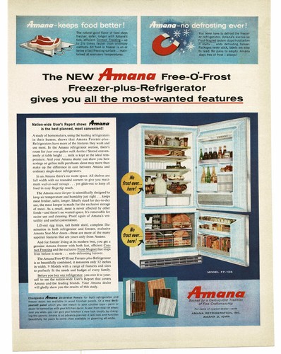 1961 amana refrigerator - amana,