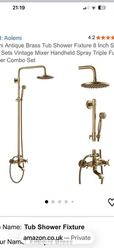 Vintage brass bathroom - brass, shower