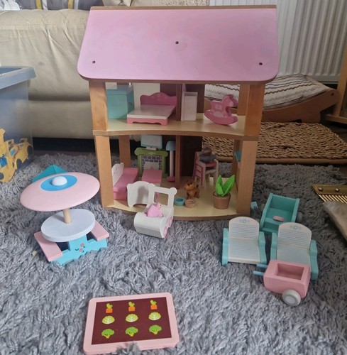 Wooden doll house - doll,