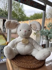 Vintage mothercare Soft Toy bunny rabbit comforter Cream White,14 Inch Sitting