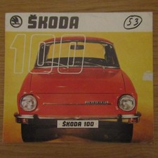 SKODA S 100 S100 UK Market English Text Sales Brochure 1970s