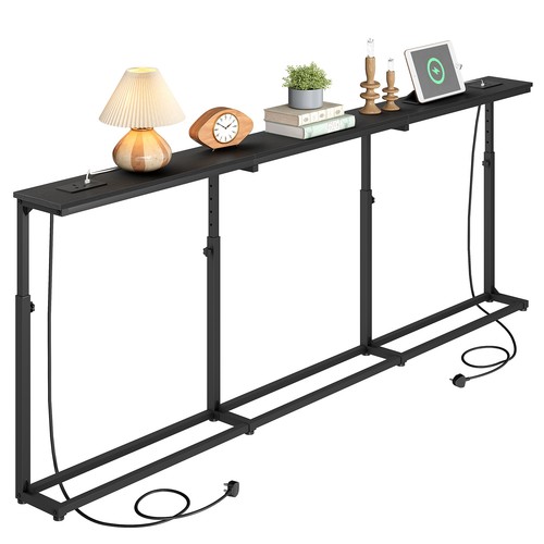 Console table behind sofa - console,
