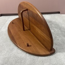 Mid Century Vildbjerg Danish Teak Coat Rack Shelf Kai Kristiansen Wall Mounted