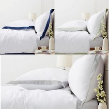 COZEE HOME SUPERSOFT 4 PIECE Contrast Trim WHITE DUVET SET With Different Trim