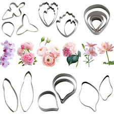 6 Pattern Fondant Flower Stainless Cutters Set Buttercup,Hydrangea Craft Tool