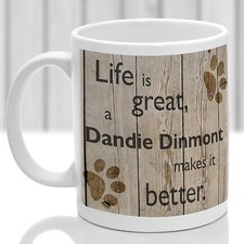 Dandie Dinmont Terrier dog mug, Dinmont dog gift, ideal present for dog lover