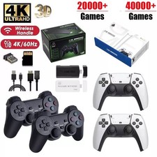 Video Game Console Retro 40000+ Games TV Stick 128G 4K HDMI 2Wireless Controller