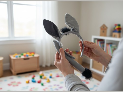 Donkey ears headband and tail - ears,