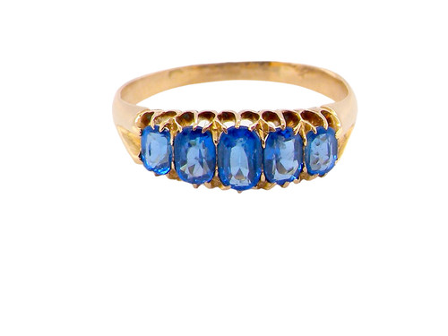 Antique 18ct gold garnet - antique,