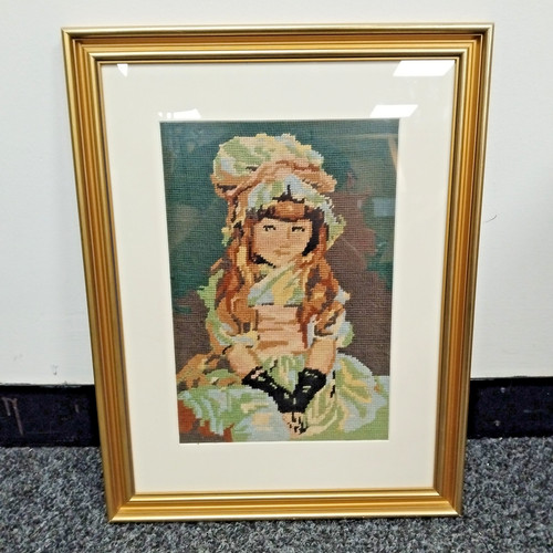 Vintage needlepoint art - needlepoint,