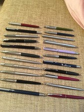 JOB LOT 22 PARKER PENS 14 BALLPOINT 5 FIBRE TIP 2 FOUNTAIN 1 PENCIL ALL VGC