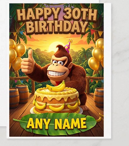 Donkey kong birthday - donkey, card