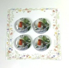 25mm 4x Robin Pin Badge Garden Bereavement Spiritual