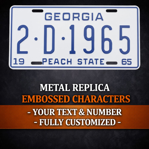 Georgia 1965 metal embossed - georgia,