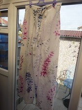 Wrap Trousers White with blue and pink floral pattern suit size 14