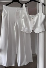 ZARA White Top & Matching Wide