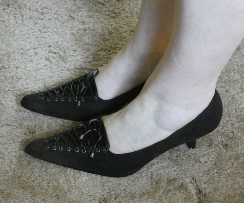 Faux suede black shoes - , 6