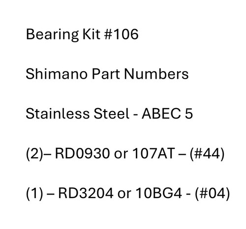Bearing kit 106 shimano - kit,