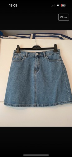Blue denim skirt - denim,