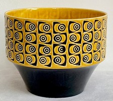 Hornsea Fish Eye Planter Pottery Vase John Clappison Bronze/Black Large 1960’s 