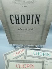 CHOPIN BALLADES Augeners  Edition Cira 1920s ..44 Pages + 3 Extra Piano Scores