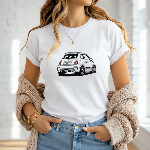 Fiat 500 inspired shirt - fiat, t-shirt