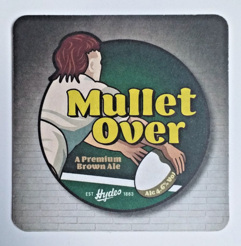 Beer mat mullet - beer, over,brown