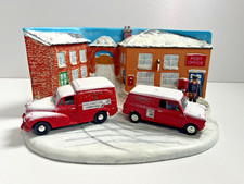 RARE VANGUARDS 2 PIECE SET AND SNOW SCENE DIORAMA (MORRIS MINOR VAN & MINI VAN)