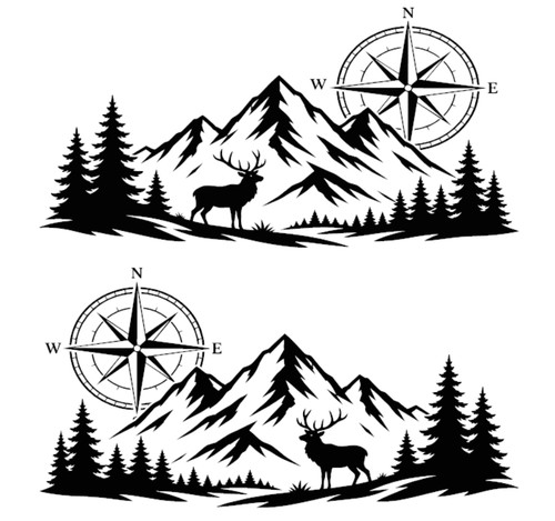 Large compass mountain - compass,