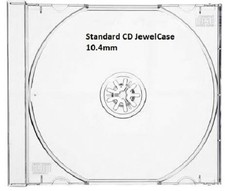 CD Case - 14 X Standard Jewel Case Single Disc With Clear Tray 10.4mm Spine X 14