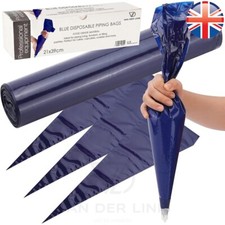 VDL Blue Disposable Piping Bags PROFESSIONAL Strong Cake Decorating Baking