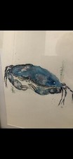 Framed Crab Water Colour