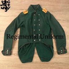 Napoleonic War & Peace Waterloo War Coat Old Movie Prop Costume Green Wool Coat