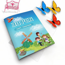 3D Printing Pen Drawing Book Reusable 40 Patterns Template for 3D Pen Kids Gift