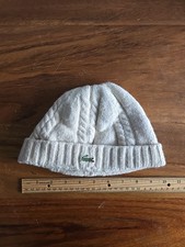 Lacoste Wool White Beanie Hat