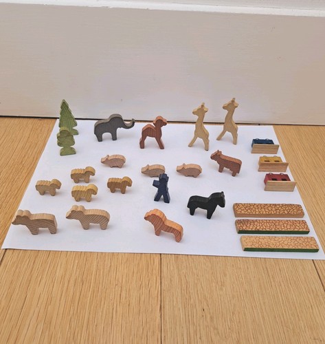 Wooden toy farm - toy, vintage