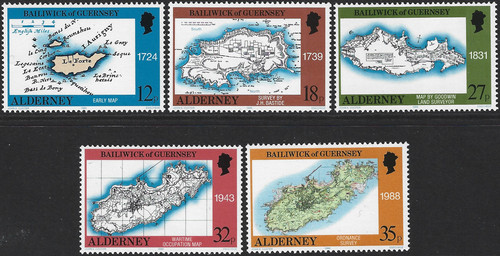1989 alderney a37 a41 - alderney, 250th