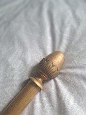 THREE Laura Ashley Wooden Curtain Poles 82, 74 and 106 cm Acorn Finial