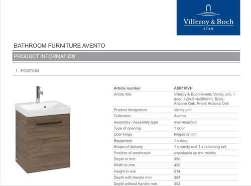 Villeroy boch arizona - arizona, oak