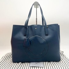 Anya Hindmarch Ebury Shopper Smiley Tote Bag Charm Excellent Condition