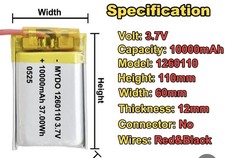 3.7v Lithium Polymer Battery