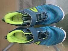 New Feel Size 3 Boys Blue Green Trainers Sneakers Shoes Excellent Condition