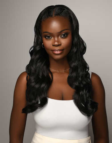 Feme half wig - wig, long