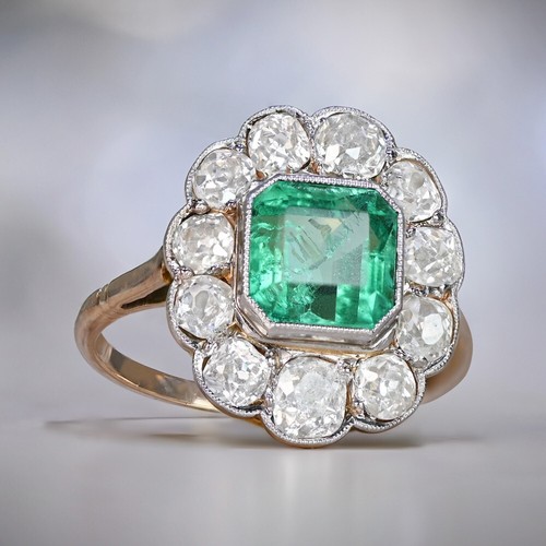 Art deco style emerald - deco, lab